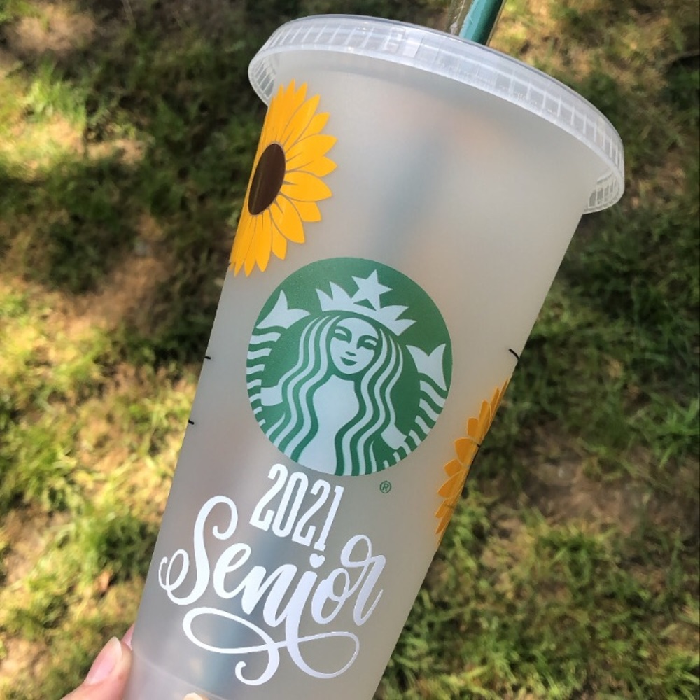 Brand new senior 2021 sunflower Starbucks cup
